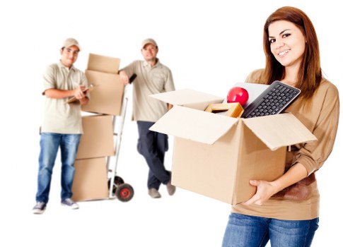 Secure household storage arrangement with labeled boxes and wrapped items